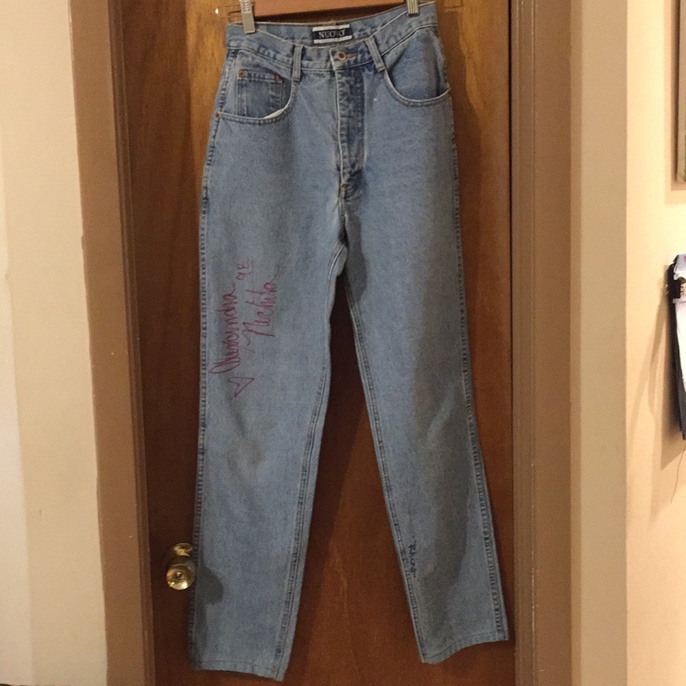 Autographed  jeans by Alexandra Nechita